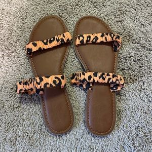 Universal Thread Cheetah Sandals, Size: 9, Color: Cheetah, Orange and Black